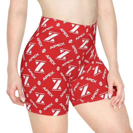 Apex Classic Red "Mono" Biker Shorts